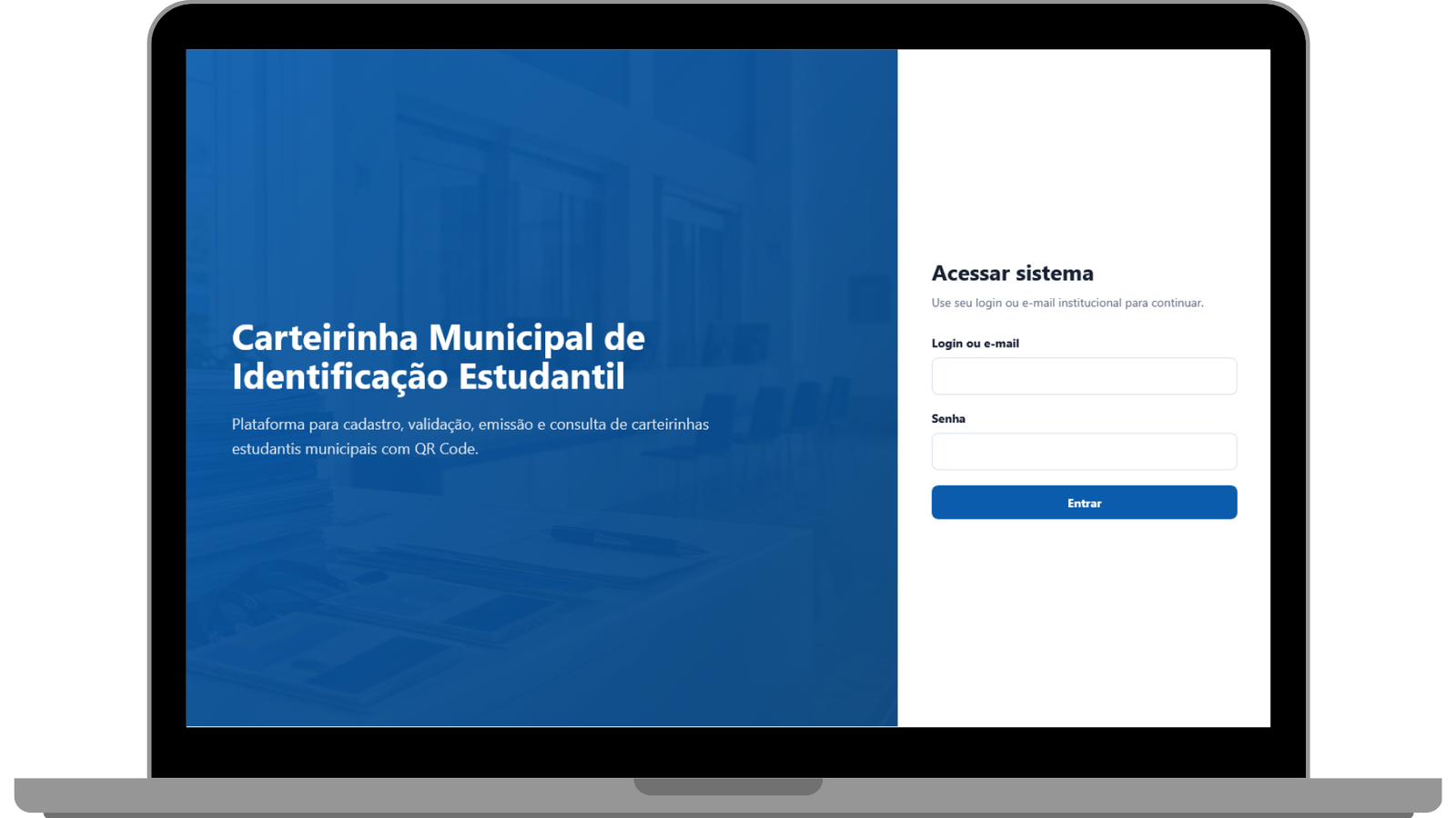 Acesso interno para gestão do Meu ID Estudantil