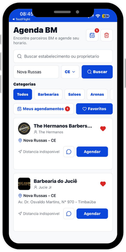 Tela do Agenda BM